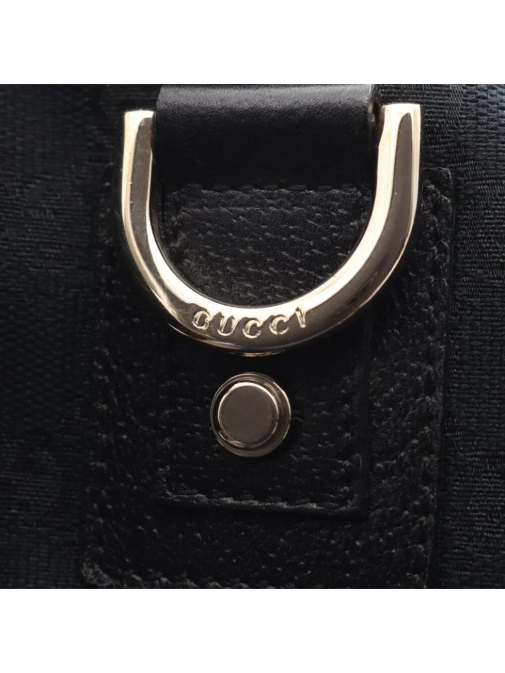 Gucci Shoulder Bag Abbey GG Canvas Black